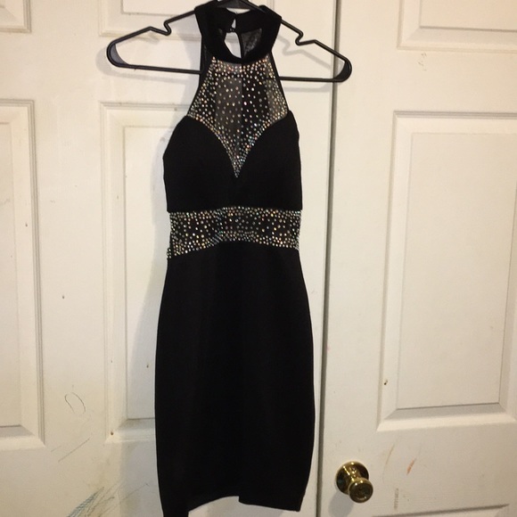 Black dress with bling prom/homecoming dress - Picture 1 of 4